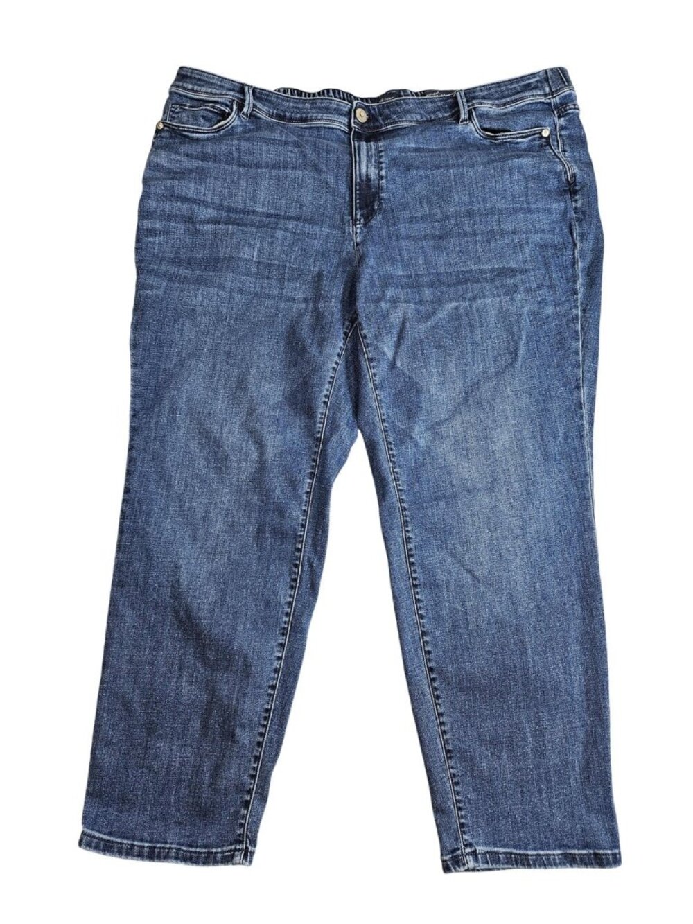 J. Jill Authentic Fit Slim Ankle Jeans Womens 24 Blue Med Wash Relaxed Stretch